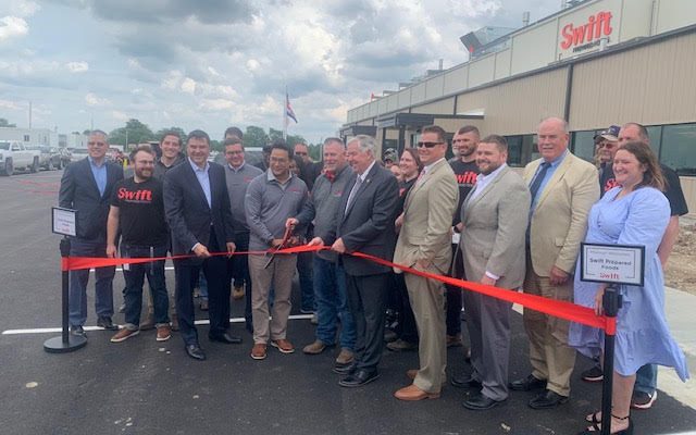 Governor Visits Moberly For Ribbon Cutting at Swift Prepared Foods