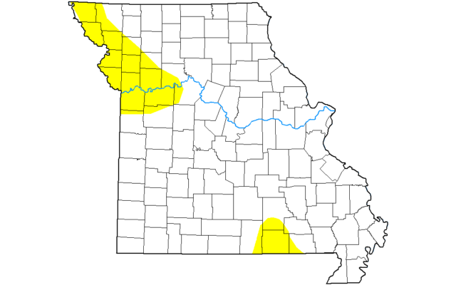 Abnormal Dryness Drapes Across Northwest Missouri