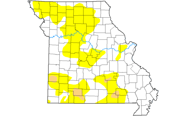 Modest Relief From Abnormally Dry Conditions Around North Missouri