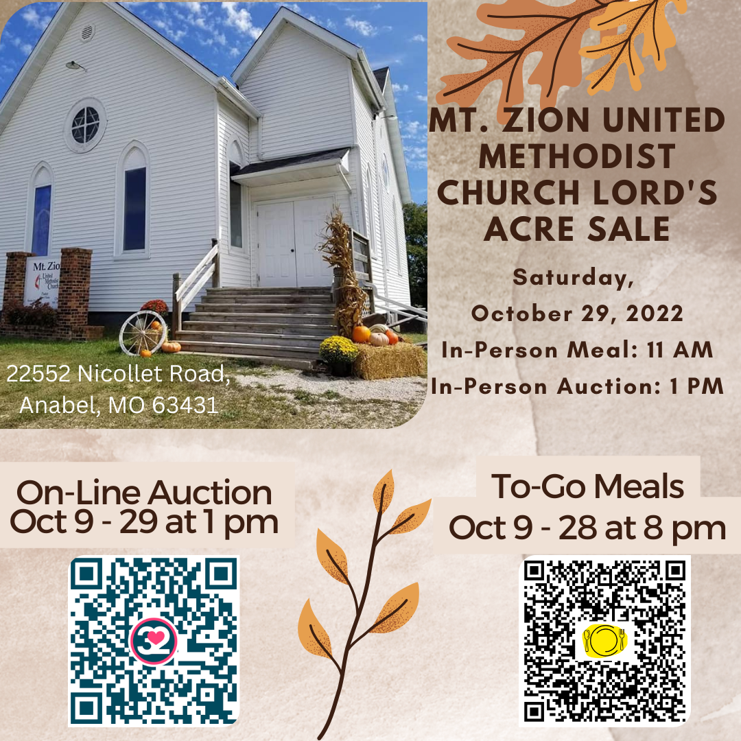<h1 class="tribe-events-single-event-title">Mt. Zion United Methodist Church Lord’s Acre Sale</h1>