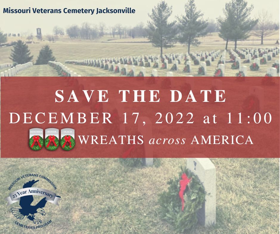<h1 class="tribe-events-single-event-title">Wreaths across America Ceremony at Missouri Veterans Cemetery in Jacksonville</h1>