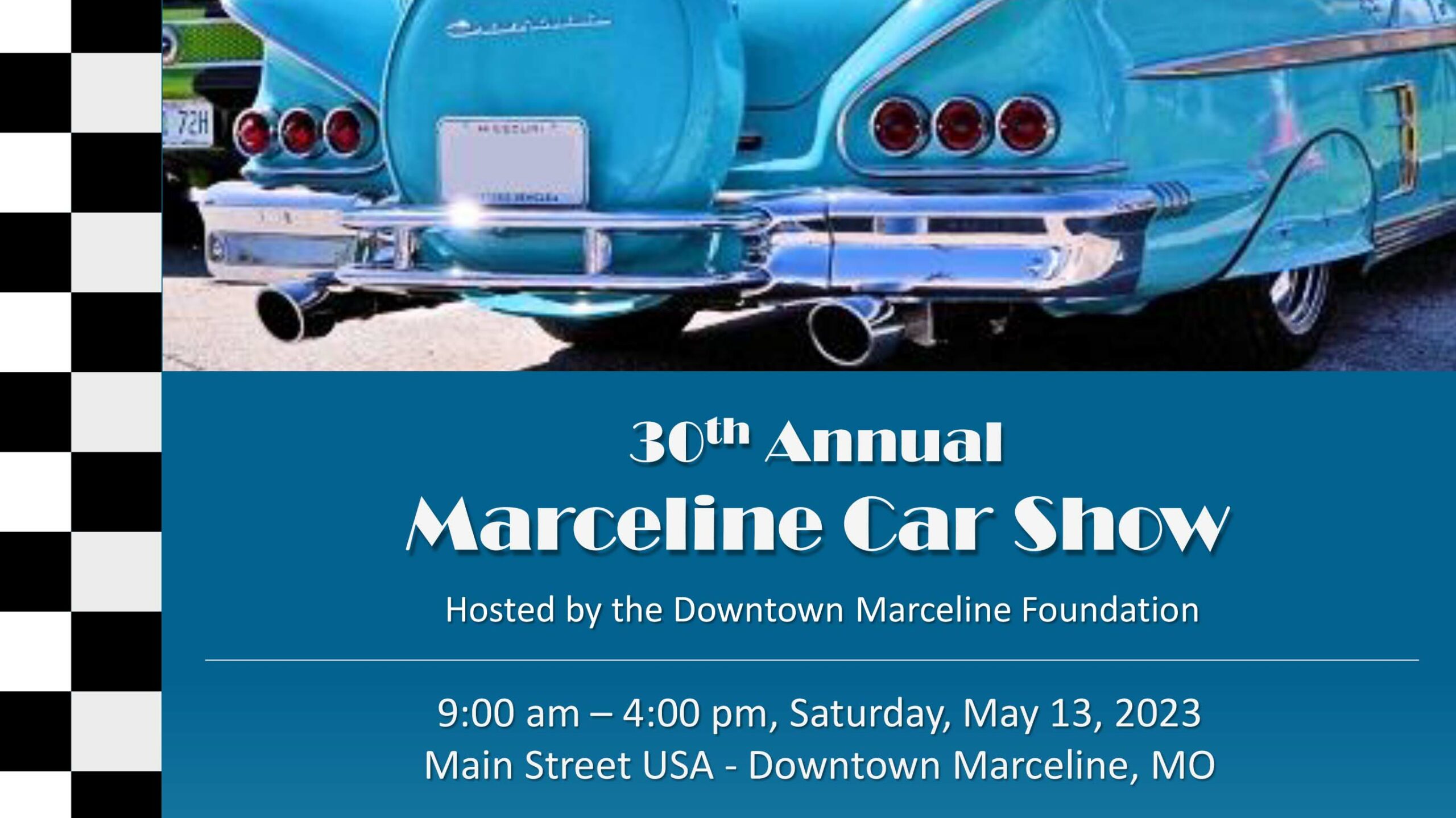 <h1 class="tribe-events-single-event-title">30th annual Marceline Car Show</h1>