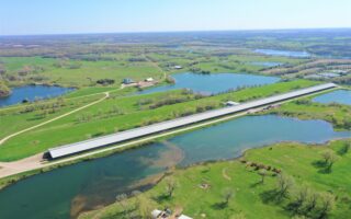 Overhead view of Circle A Ranch's north location near Darksville. (Photo courtesy of Brock Real Estate)