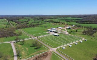 Overhead view of Circle A Ranch's south location south of Iberia, Mo. (Photo courtesy of Brock Real Estate)