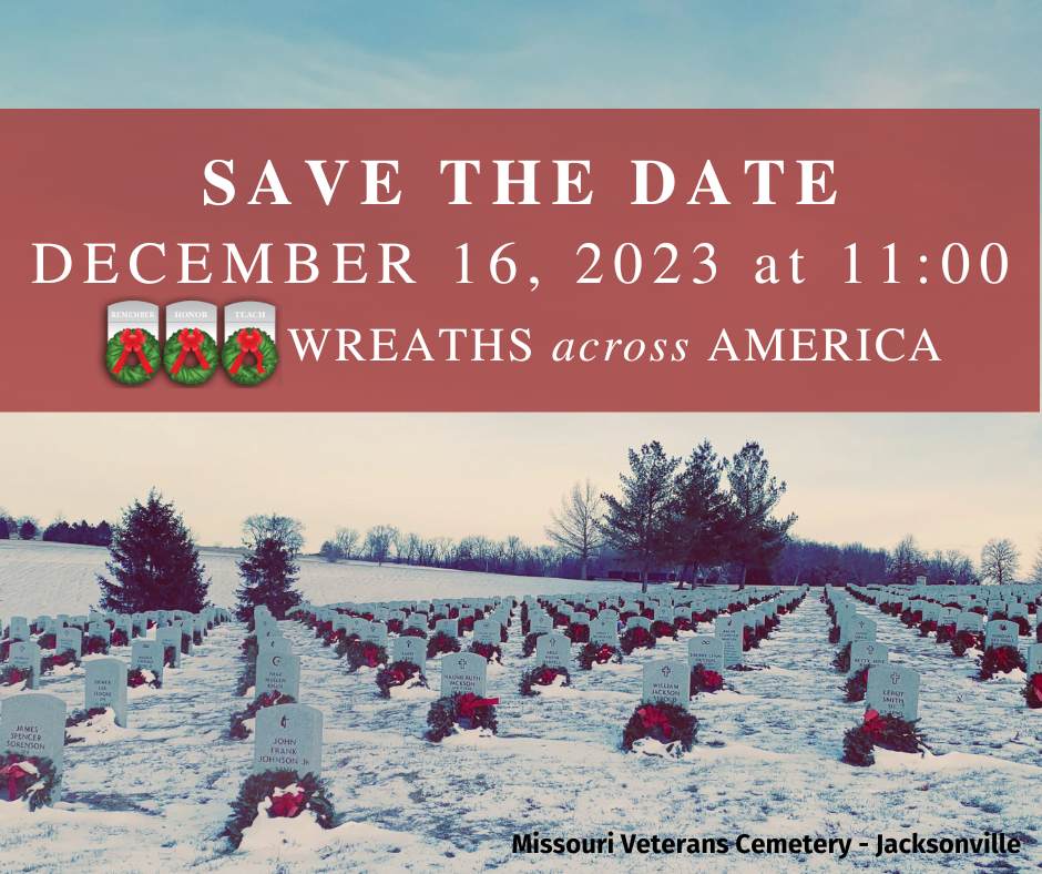 <h1 class="tribe-events-single-event-title">Wreaths Across America Ceremony at Missouri Veterans Cemetery – Jacksonville</h1>