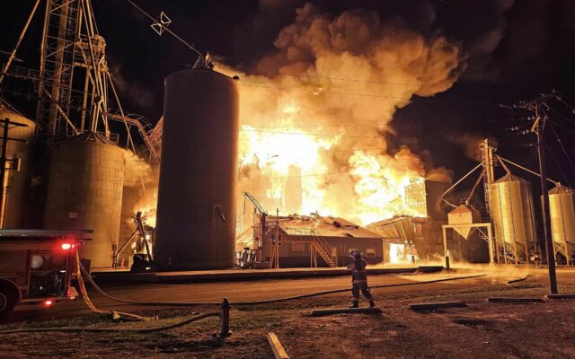 Lathrop Grain Elevator Catches Fire