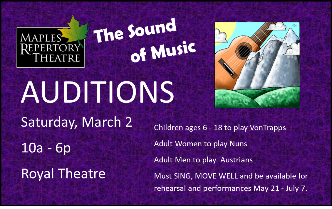<h1 class="tribe-events-single-event-title">Maples Repertory Theatre SOUND OF MUSIC Auditions</h1>